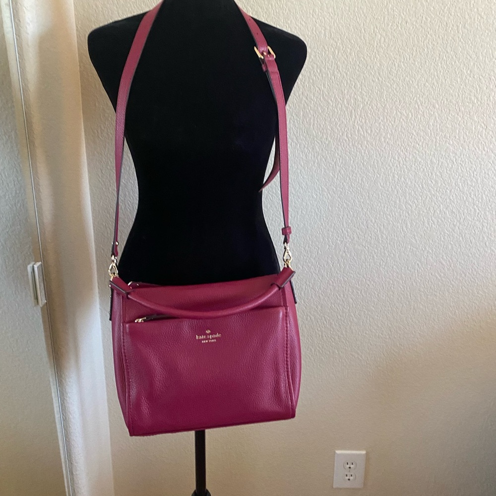 Kate Spade magenta leather purse NWOT
